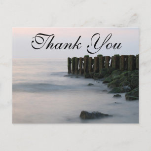 Rustic Pier op strand Hartelijk dank Briefkaart