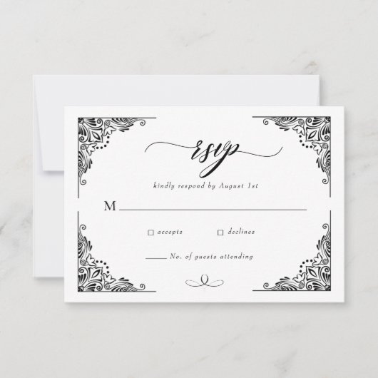 Rustic Pig I doet Casual bruiloft BBQ RSVP Kaartje (Voorkant)