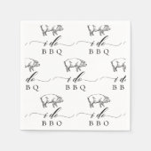 Rustic Pig I doet Casual bruiloft BBQ Servet (Voorkant)