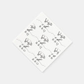  Rustic Pig I doet Casual bruiloft BBQ Servet (Hoek)