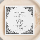 Rustic Pig I doet Casual bruiloft BBQ Servet