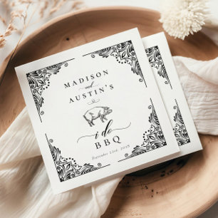  Rustic Pig I doet Casual bruiloft BBQ Servet