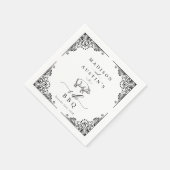 Rustic Pig I doet Casual bruiloft BBQ Servet (Hoek)