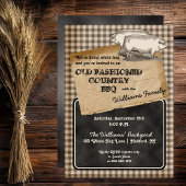 Rustic Pigs Pork Backyard Cookout BBQ Picnic Kaart