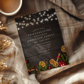 Rustic Pine Cinnamon Oranje Slice Friendsgiving Kaart