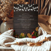 Rustic Pine Cinnamon Oranje Slice Friendsgiving Kaart