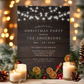 Rustic Pine Cinnamon Oranje Slice Kerstparty Kaart