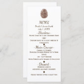 Rustic Pine Cone Elegant Country Wedding Menu (Voorkant / Achterkant)