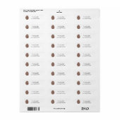 Rustic Pine Cone Elegant Simple Country Weddenscha Etiket (Full Sheet)