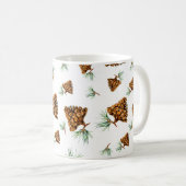 Rustic Pine Cone Forest Mug – Nature-Inspired Desi (Devant droit)
