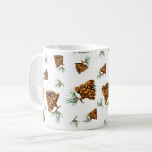 Rustic Pine Cone Forest Mug – Nature-Inspired Desi (Devant gauche)