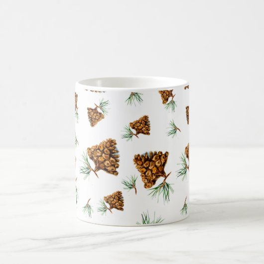 Rustic Pine Cone Forest Mug – Nature-Inspired Desi (Centre)