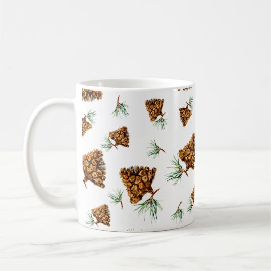 Rustic Pine Cone Forest Mug – Nature-Inspired Desi (Gauche)