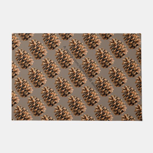 Rustic Pine Cone Pattern Deurmat (Voorkant)
