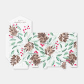 Rustic Pine Cones and Berries Wedding Favor Box Bedankdoosjes (Uitgevouwen)