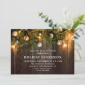 Rustic Pine Cones Branch HOLIDAY LUNCHEON Kaart (Staand voorkant)