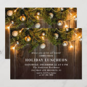 Rustic Pine Cones Branch HOLIDAY LUNCHEON Kaart (Voorkant / Achterkant)