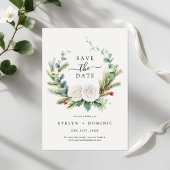 Rustic Pine Eucalyptus Greenery Foliage Wedding Save The Date