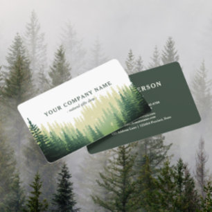 Rustic Pine Forest Logo Visitekaartje
