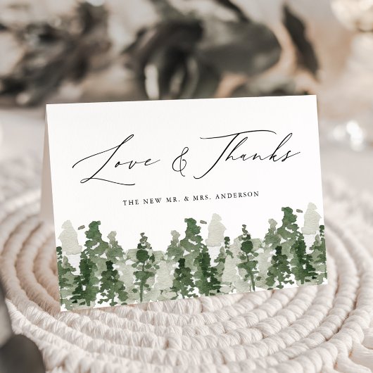 Rustic Pine Forest Love and Bedankt Wedding