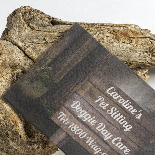 Rustic Pine Forest Sign Visitekaartje