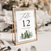 Rustic Pine Forest Wedding Kaart
