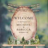 Rustic Pine Forest Wood Slice Wedding Welcome (Neutre)