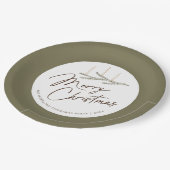 Rustic Pine Gepersonaliseerd Kerstfeest Papieren Bordje (Gekanteld)