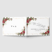 Rustic Pine Poinsettia Mariage livre d'hôtes (Complet)