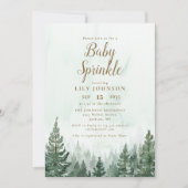Rustic Pine Tree Forest Baby shower Sprinkle Kaart (Voorkant)