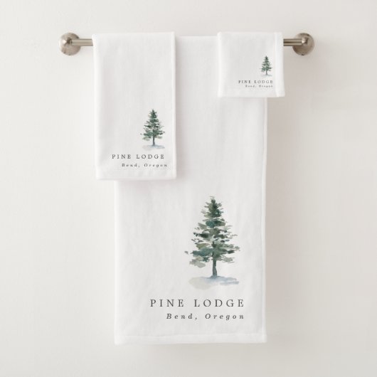 Rustic Pine Tree Motel Business Guest (En situation)