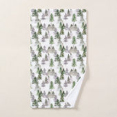 Rustic Pine Trees Bad Handdoek (Handdoek)