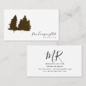 Rustic Pine Trees Designer Visitekaartje (Voorkant / Achterkant)