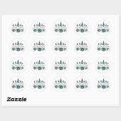 Rustic Pine Trees Forest Dank je huwelijk Ronde Sticker (Vel)