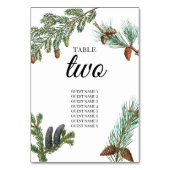Rustic Pine Trees Forest Greenery Wedding Kaart (Achterkant)