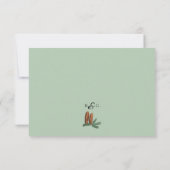 Rustic Pine Trees Forest Greenery Wedding RSVP Kaartje (Achterkant)