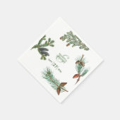 Rustic Pine Trees Forest Greenery Wedding Servet (Hoek)
