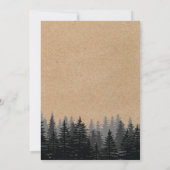 Rustic Pine Trees Kraft Winter Wedding Kaart (Achterkant)