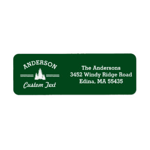 Rustic Pine Trees Lake House Cabin Family Reunion Etiket
