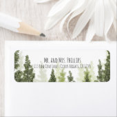 Rustic Pine Trees Simple Country Wedding Etiket (Insitu)
