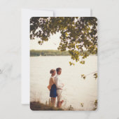 Rustic Pine Trees sparen de Datum Save The Date (Achterkant)