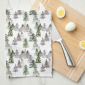 Rustic Pine Trees Theedoek (Quarter Fold)
