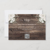 Rustic Pine Winter Wedding QR Code RSVP Card (Devant)