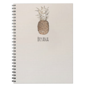 Rustic Pineapple Tropisch Hawaiian Notitieboek