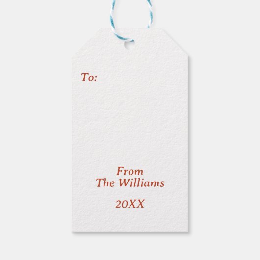 Rustic Pinecone Pine Tree Leaves Merry Kerstmis Cadeaulabel (Achterkant)