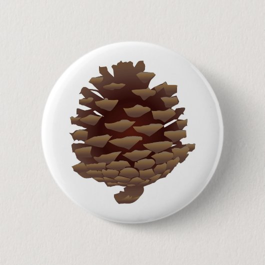 Rustic Pinecone Ronde Button 5,7 Cm (Voorkant)