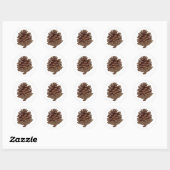 Rustic Pinecone Ronde Sticker (Vel)