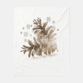Rustic Pinecones in de sneeuwfleece Blanket Fleece Deken (Voorkant)