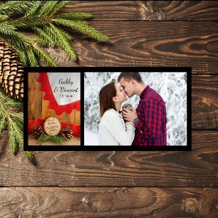 Rustic Pines Red Lace Bossen Weddenschap Save the  Save The Date