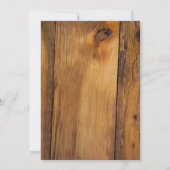 Rustic Pines Red Lace Winter Post Wedding Brunch Kaart (Achterkant)